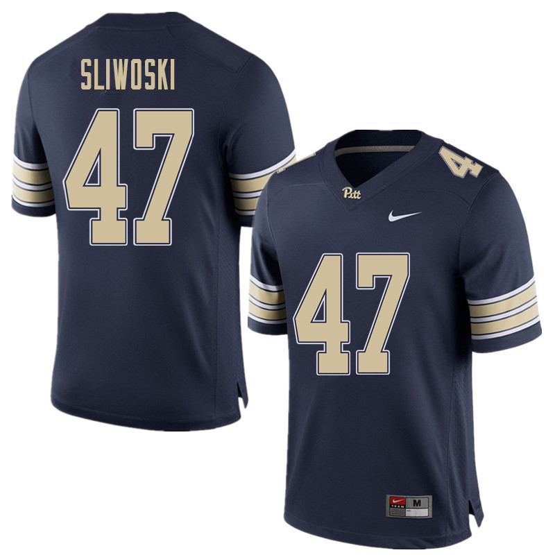 Men #47 Ryan Sliwoski Pittsburgh Panthers College Football Jerseys Sale-Home Blue